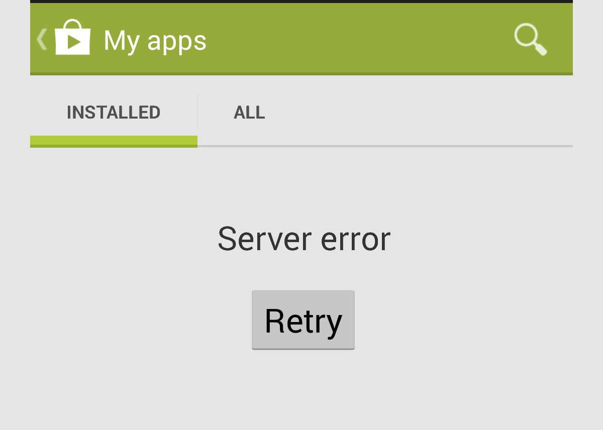 Error de servidor Google Play