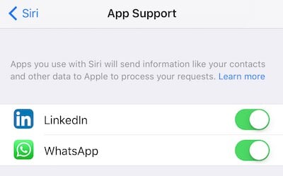 Siri iOS 10 WhatsApp permisos