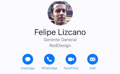 iOS 10 Contacto Botón Whatsapp