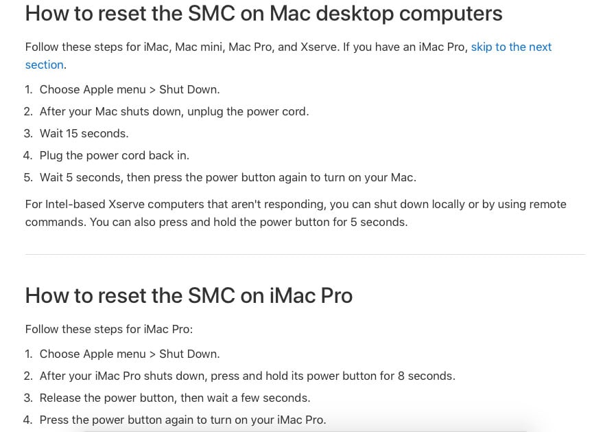 Cómo resetear el SMC en Mac