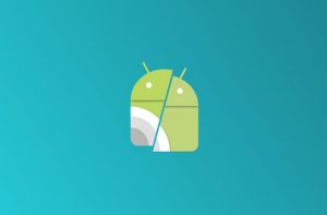 Icono de Android fragmentado
