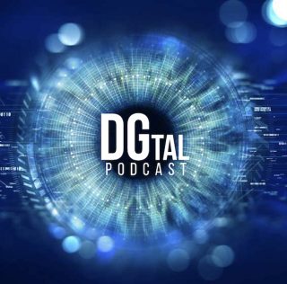 DGtal, un podcast sobre tecnología Poster azul de DGtal, Podcasts de tecnología