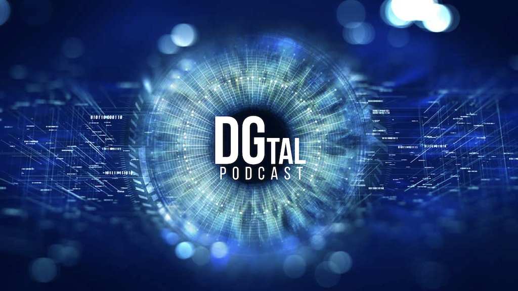 Poster azul de DGtal, Podcasts de tecnología