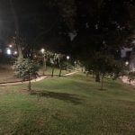 Fotografía de un parque nocturno con el iPhone 11