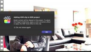 Añadir un video en HDR a un proyecto en SDR