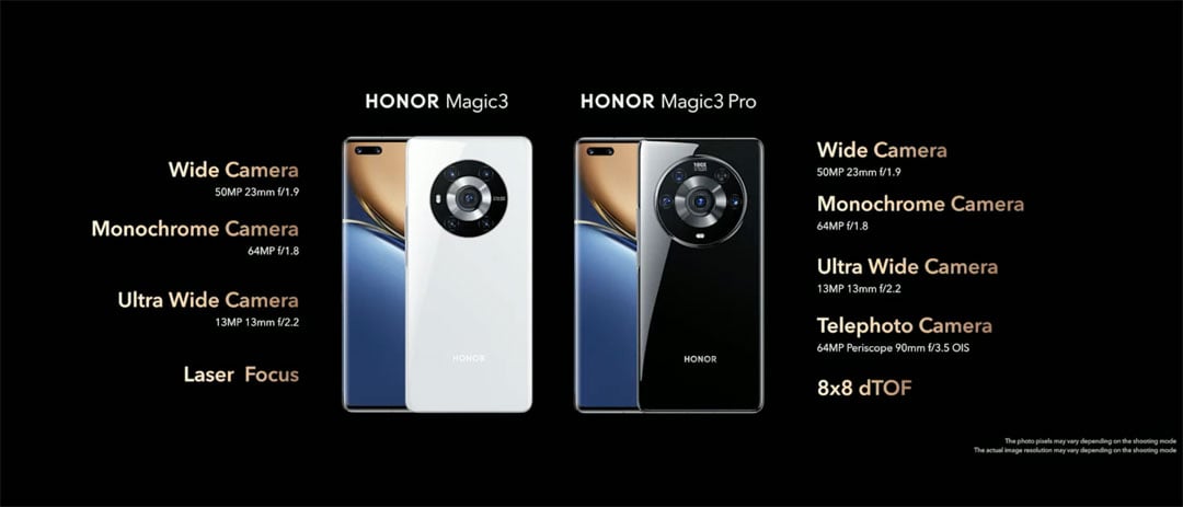 El set de cámaras del Honor Magic3 y Honor Magic3 Pro