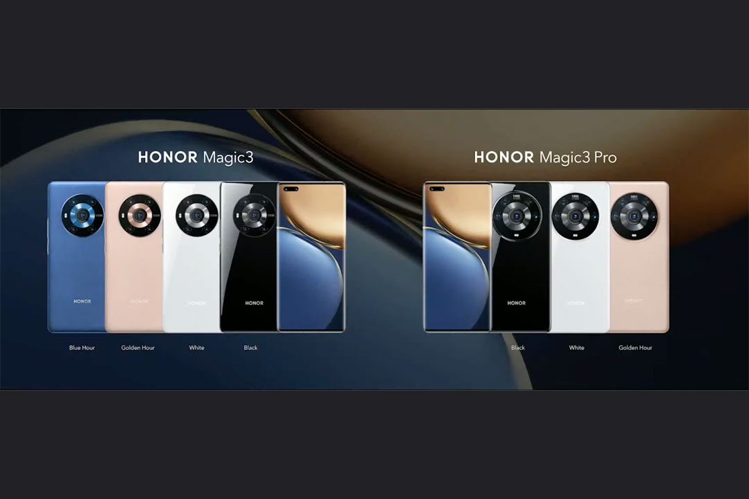 Los colores de Honor Magic3 y Honor Magic3 Pro