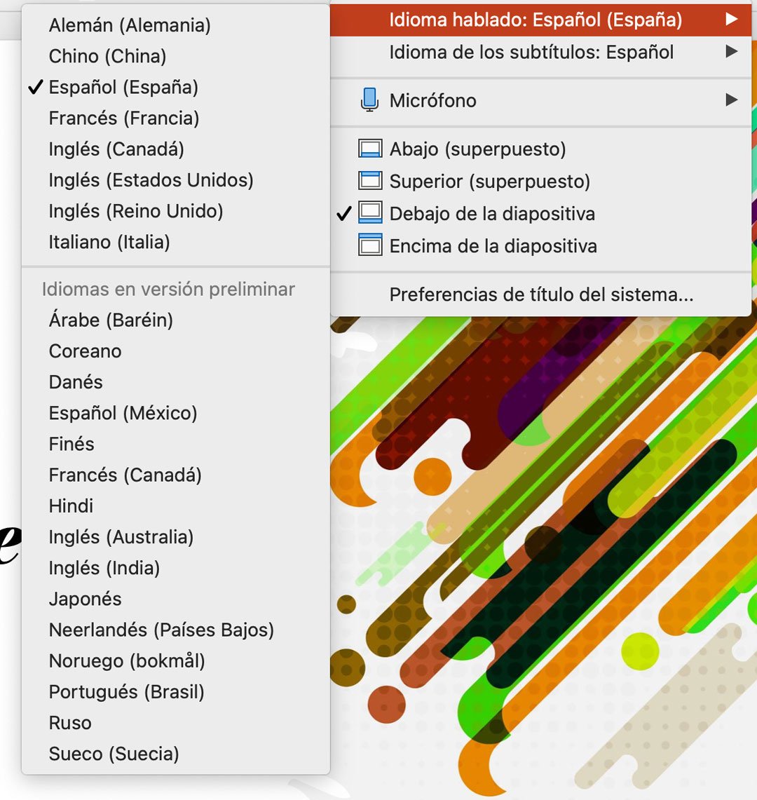 Idiomas soportados actualmente para lenguaje hablado en Microsoft 365