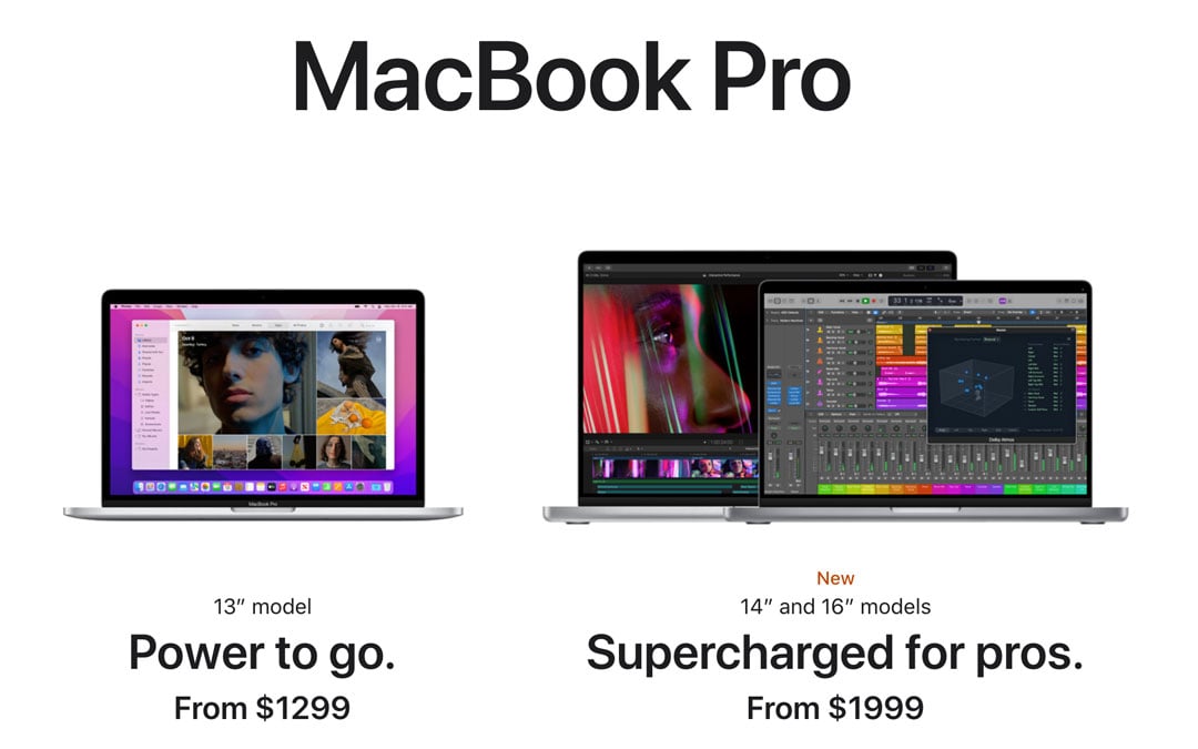 Los nuevos modelos de MacBook Pro empiezan desde 1999 dólares