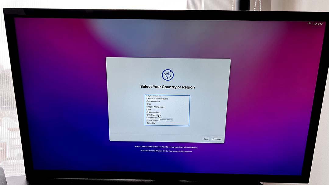 Ya es posible proceder a configurar un nuevo usuario en el Mac mini