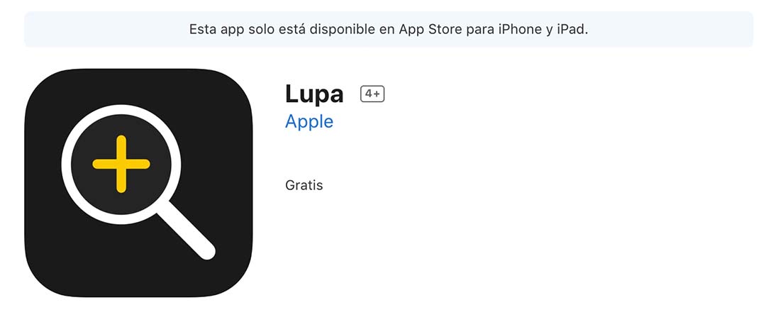 La app de Lupa en iOS