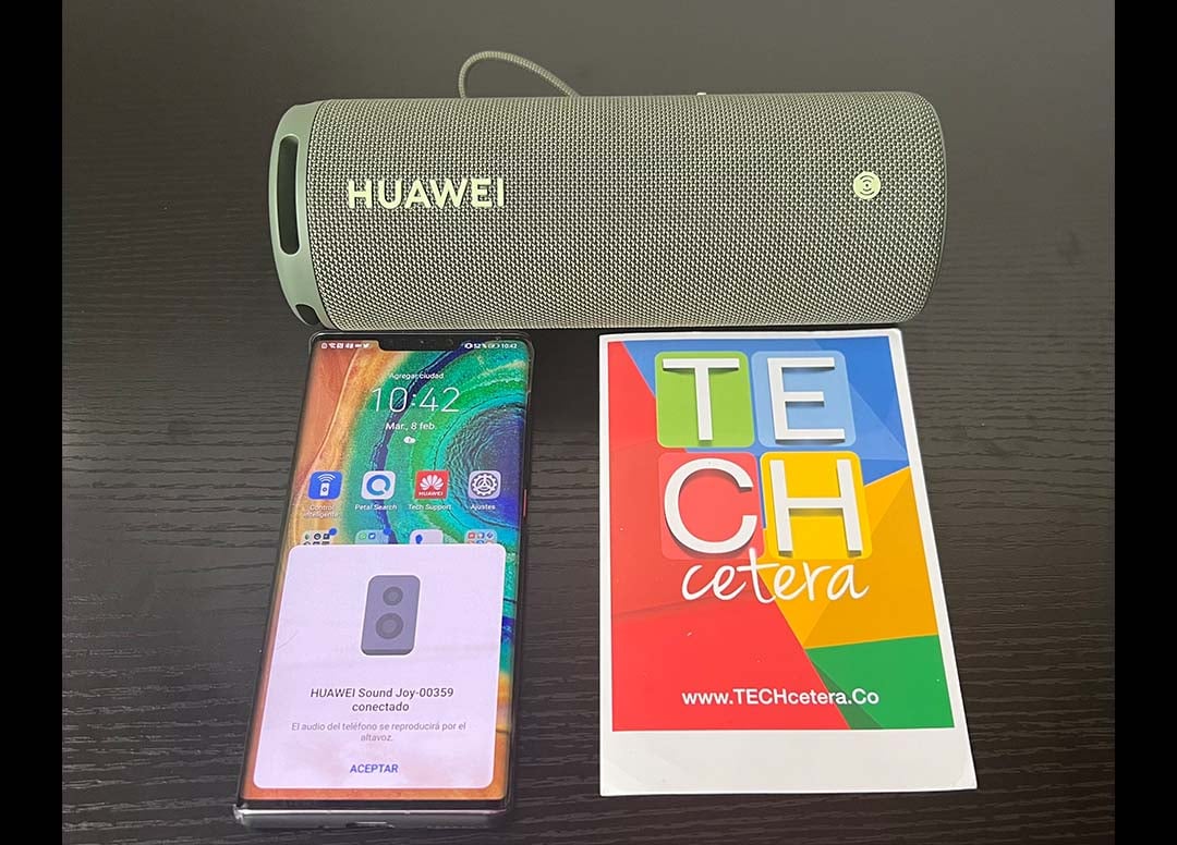 Mensaje en pantalla al conectar el Sound Joy con un smartphone Huawei