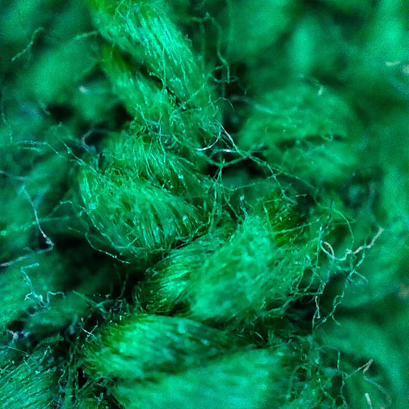 Textura de lana verde captada con el Reno7 - TECHcetera.co