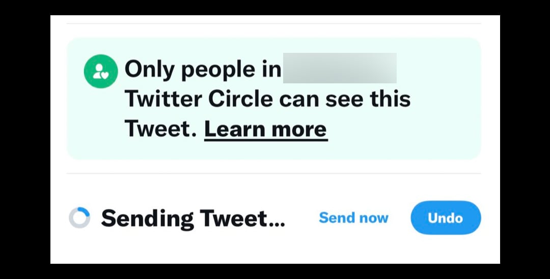 Visualización sólo en Twitter Circle