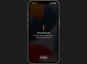 Mensaje del sistema sobre alerta de temperatura