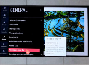 Pantalla de WebOS