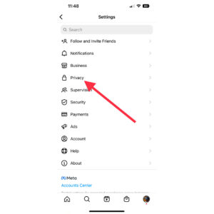 Bloquear cuentas en instagram - Paso 2