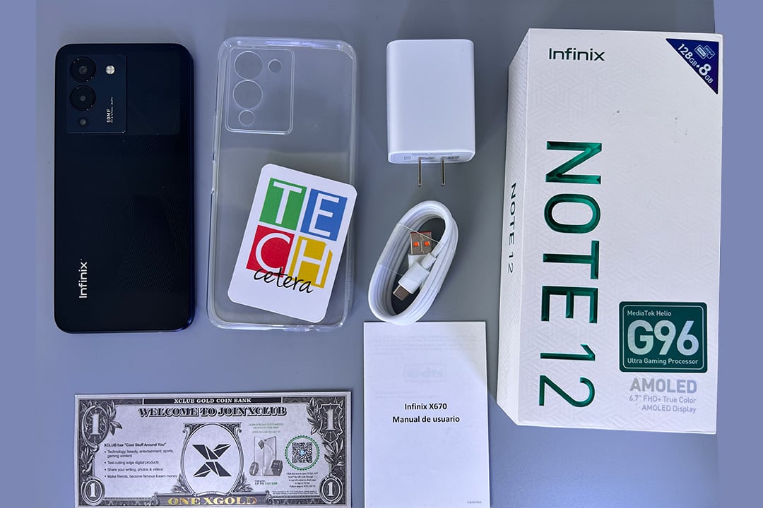 Los contenidos de la caja del Infinix Note 12 G96