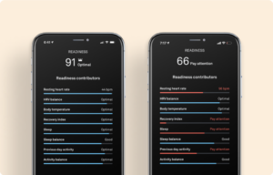 Una muestra del Dashboard de Oura