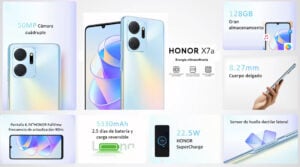 Las especificaciones generales del HONOR X7a