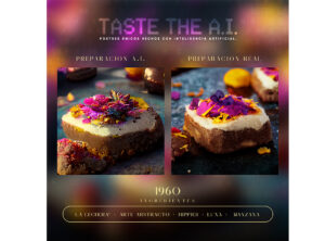 Postre de los 60s según AI de La Lechera