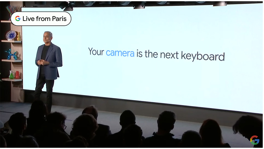 La cámara es el nuevo teclado, literalmente, al permitir a los usuarios realizar acciones con las fotos e imágenes guardadas en el teléfono directamente desde la barra de búsqueda o en en el medio como tal 