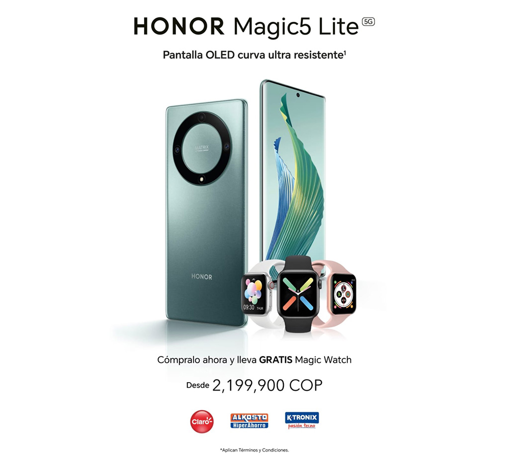 Costo y disponibilidad HONOR Magic5 Lite en Colombia