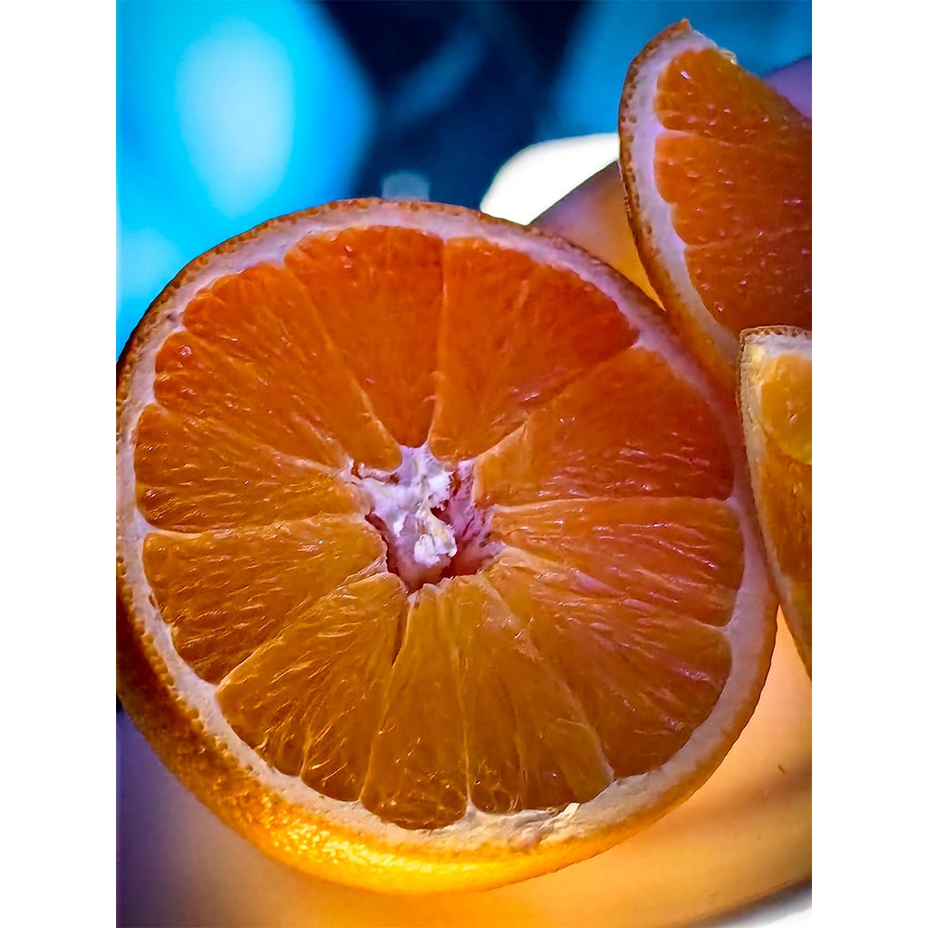 Una naranja captada con el macro del P60 Pro