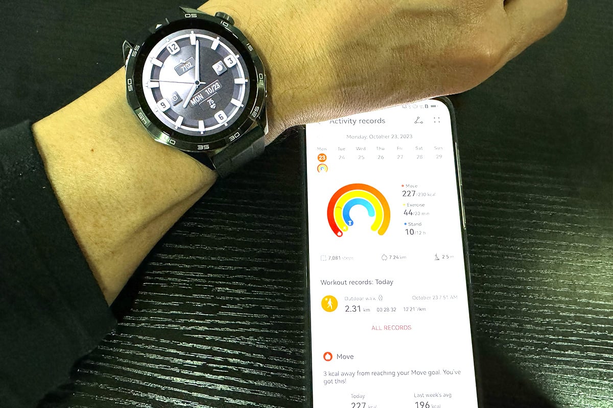 Watch GT4 y el dashboard de la app de Salud de Huawei