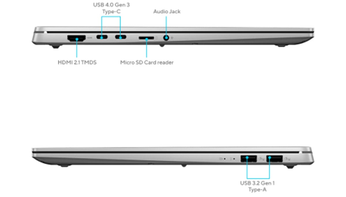 Los puertos del Asus Vivobook S15