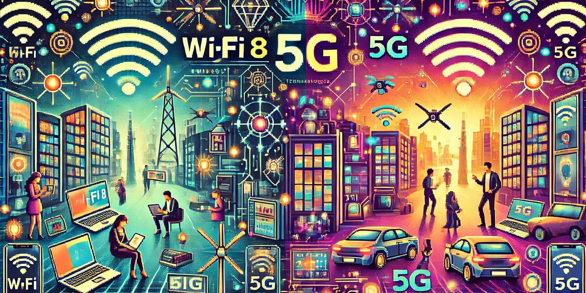 Imagen tipo arcade de Wifi vs 5G