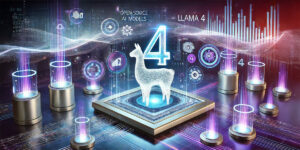 Illustración de una IA del concepto de Llama 4
