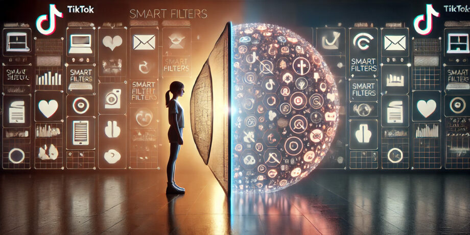 Ilustración acerca del concepto de los filtros inteligentes de TikTok