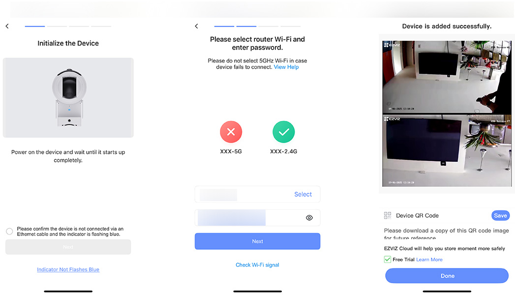 Imágenes del proceso de añadir la H90 al app