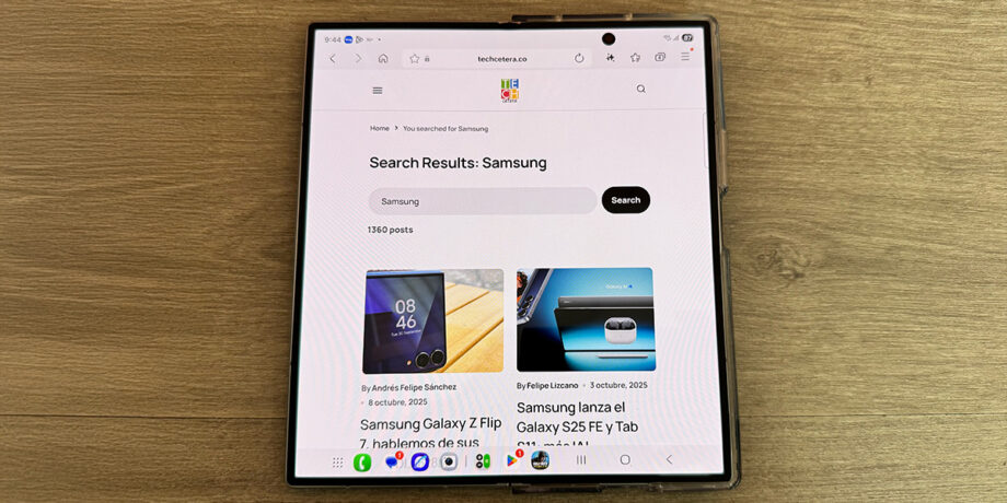 La pantalla del Galaxy Z Fold 7