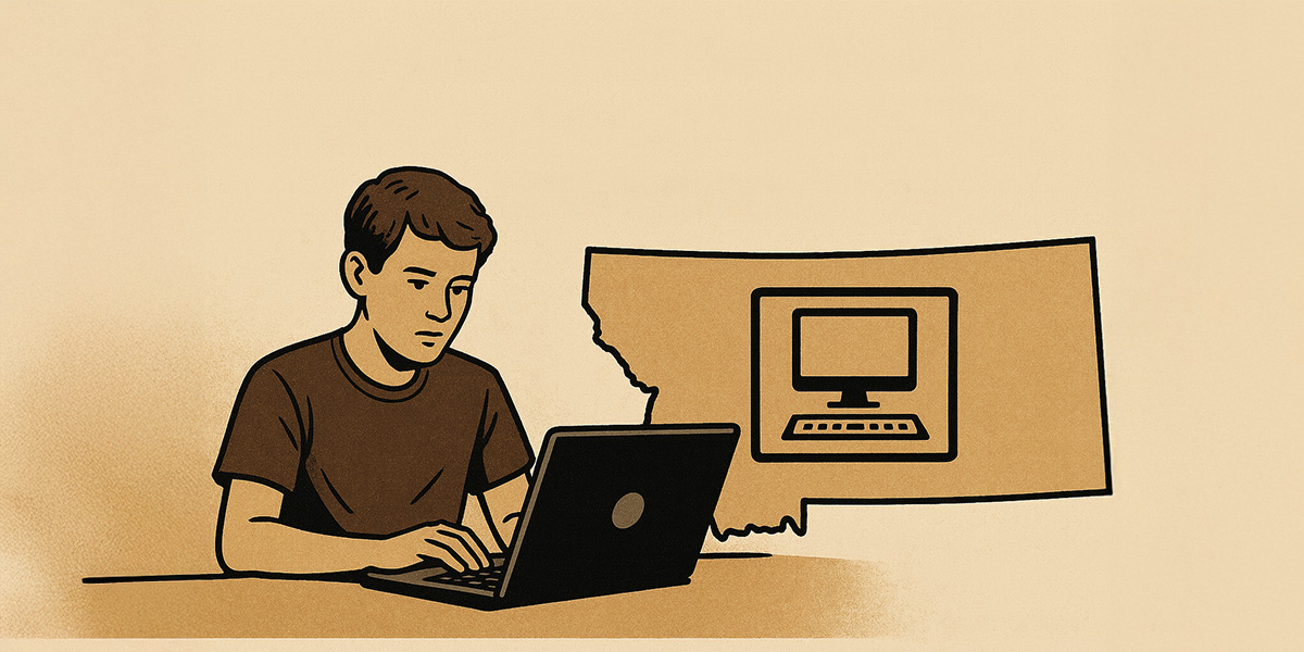 Ilustración hecha con Ia acerca del derecho a la computación