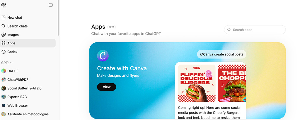 La opción de Deep research no está en el menú