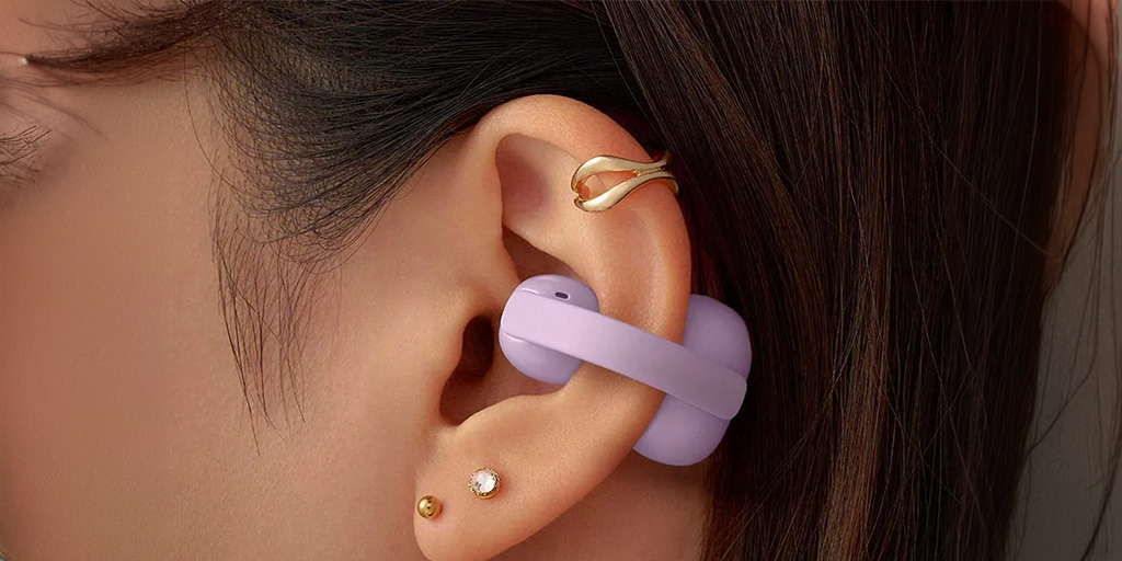 Diseño abierto y a la moda de los Caja verde de los Sony LinkBuds Clip