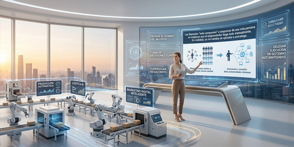 Ilustración elaborada con IA de lo que sería el rol del emprendedor