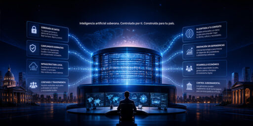 Ilustración generada por IA acerca de la Soberanía de los datos