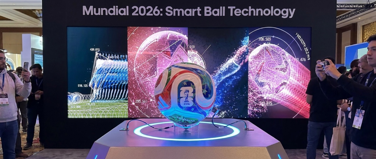 Imagen generada con IA acerca del balón del mundial