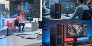 Imagen generada con IA de la Torre ThinkStation P4